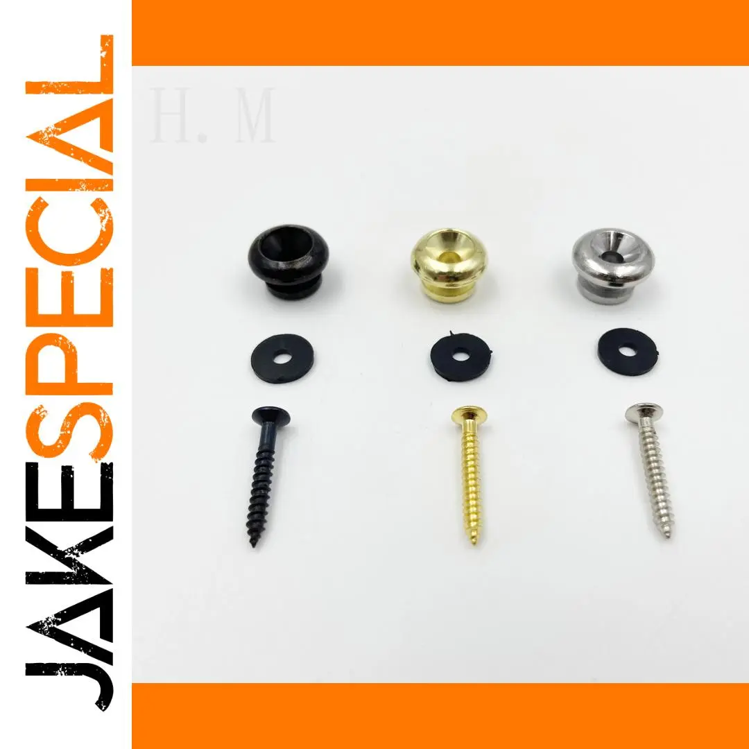 Metal Guitar Strap Buckle Set with Large Mushroom Head 1 Metal Guitar Strap Buckle Set with Large Mushroom Head