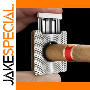 Elegant Metal V-Shaped Cigar Cutter in Silver or Gold