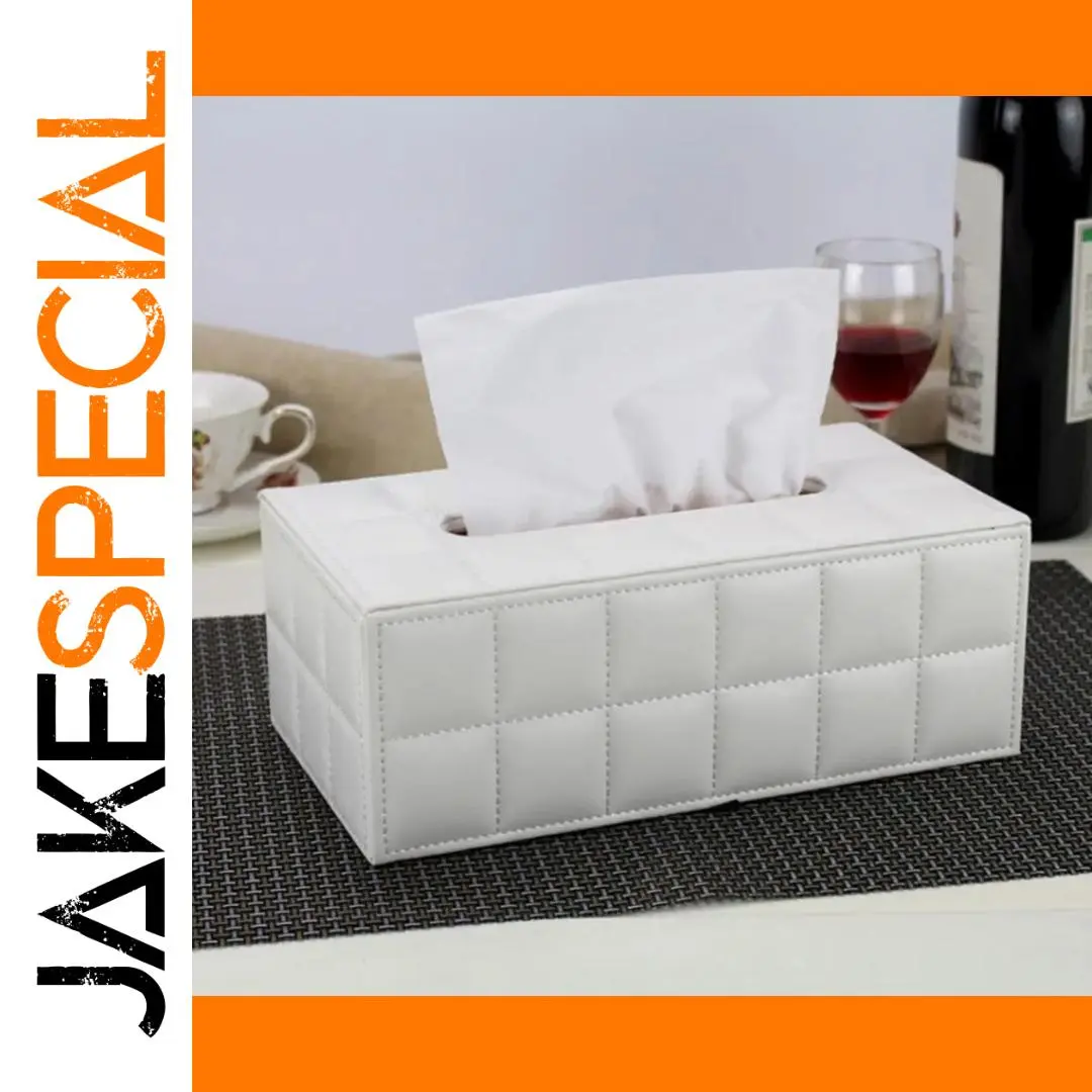 Faux Leather Tissue Box, 25x14x9.5cm 1 Faux Leather Tissue Box, 25x14x9.5cm