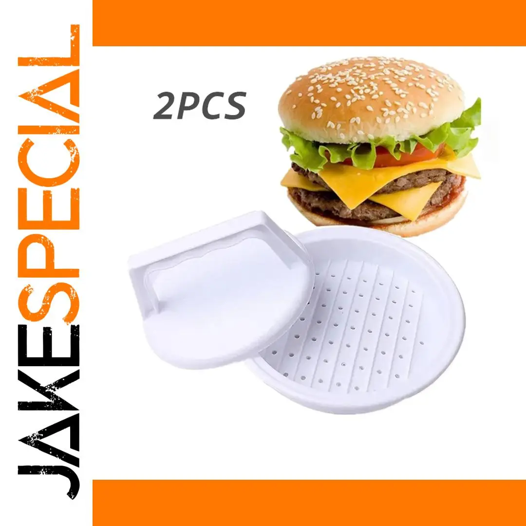 White Plastic Burger Press for Perfect Patties 1 White Plastic Burger Press for Perfect Patties