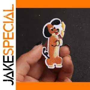 Set of 5 Iron-On Yellow Puppy Patches