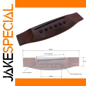 Set of Rosewood Guitar Bridges for Six-String Acoustic