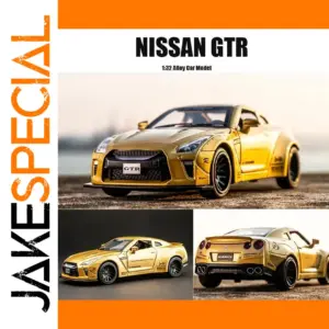 Gold Nissan GTR Model 1:32 Collectible