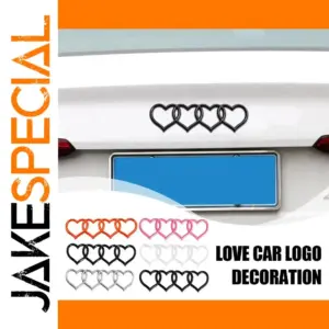 Four-Heart Car Emblem with Self-Adhesive Backing
