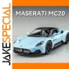 Blue Maserati MC20 Model Car 1:24 Scale