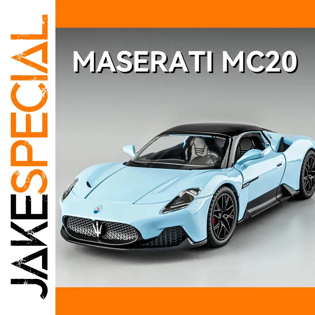 Blue Maserati MC20 Model Car 1:24 Scale 1 Blue Maserati MC20 Model Car 1:24 Scale
