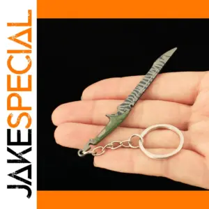 Knife-Shaped Tactical Keychain in Zinc Alloy