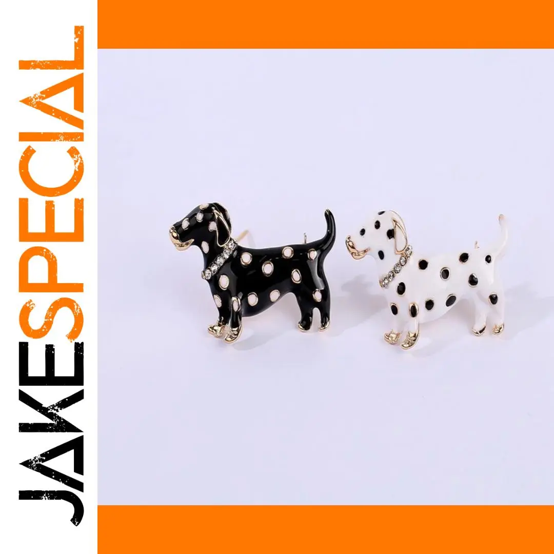 Spotted Puppy Enamel Brooch for Jackets 1 Spotted Puppy Enamel Brooch for Jackets
