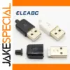 USB 2.0 A Male Adapters Set in Black & White