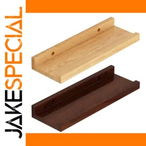 Wooden Wall Shelf Set - 30cm x 15cm x 4.3cm