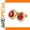 Elegant Red Gemstone Cufflinks for Men