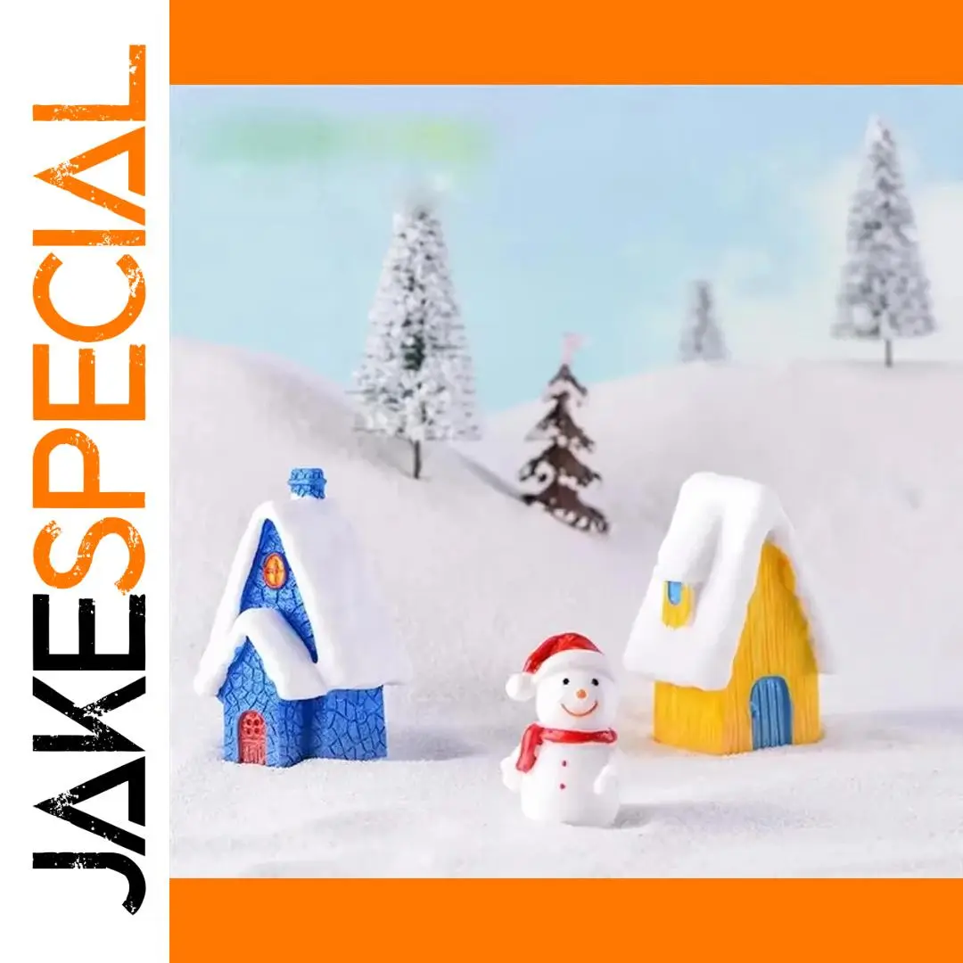 Festive Resin Miniature House for Holiday Decor 1 Festive Resin Miniature House for Holiday Decor