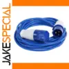 Bright Blue 10m Outdoor Camping Extension Cord