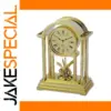 Vintage Gold-Inspired Table Clock for Desks