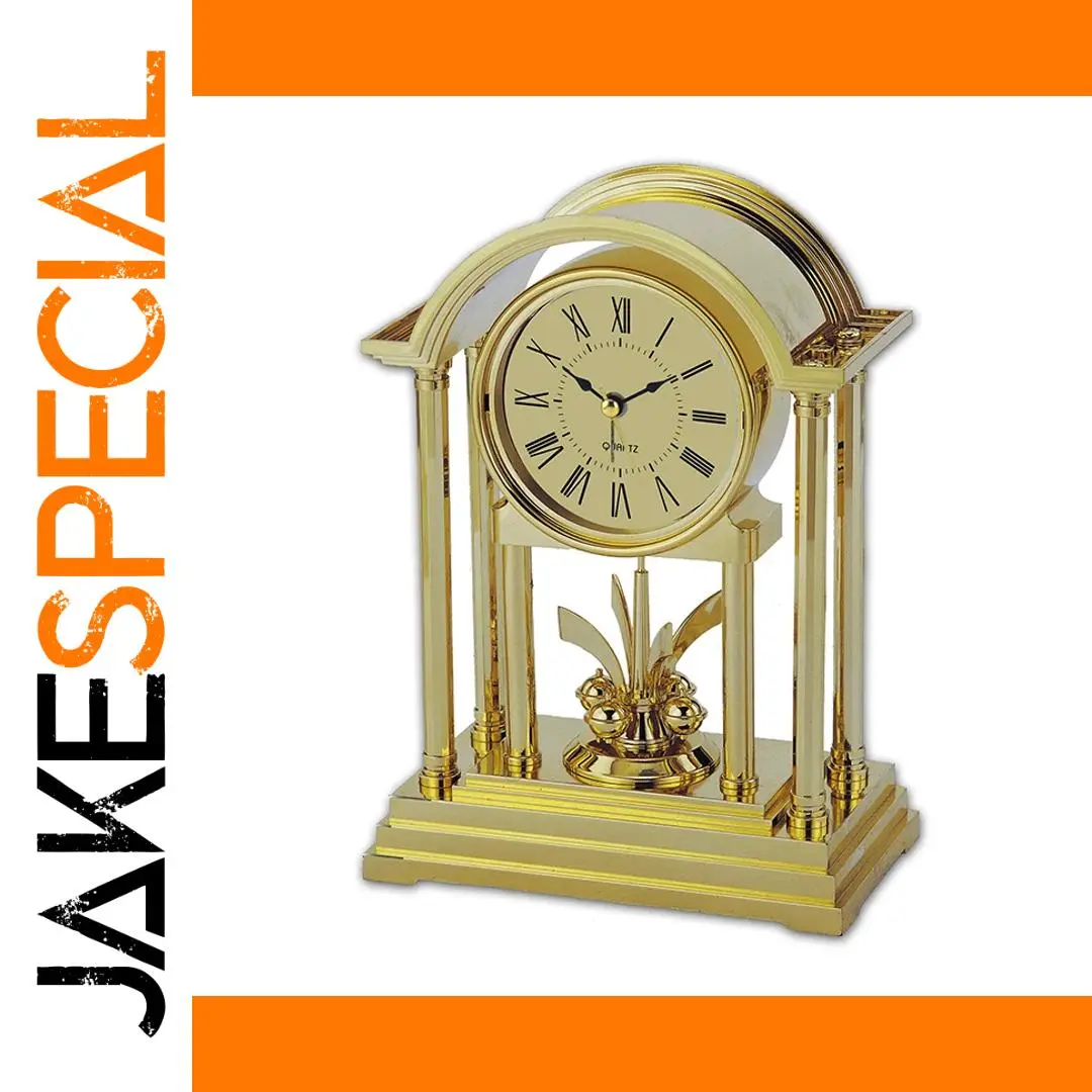 Vintage Gold-Inspired Table Clock for Desks 1 Vintage Gold-Inspired Table Clock for Desks