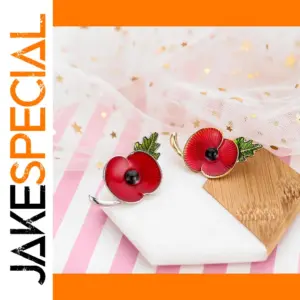 Vibrant Red Poppy Brooch for Women & Men