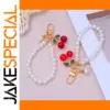 Pearl Chain Keychain with Cherry Charm
