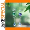 Rotating Spiral Wind Chime with Glass Orbs
