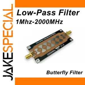 Butterfly RF Low-Pass Filter for 1MHz-2GHz