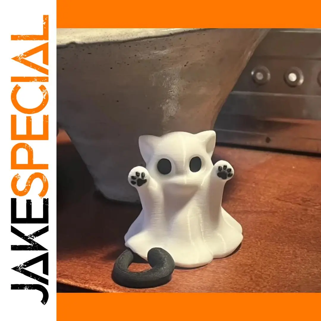 Halloween Ghost Kitten Figurine 8cm Resin 1 Halloween Ghost Kitten Figurine 8cm Resin