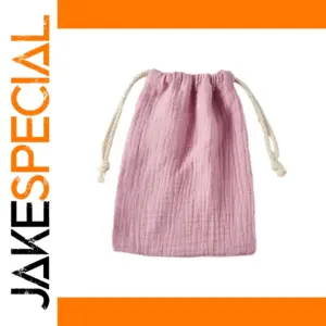 Pink Cotton Drawstring Baby Bag