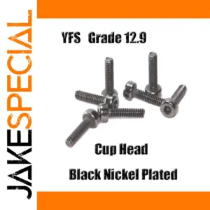 Black Nickel M3 Hex Socket Screws Set (10 Pieces)