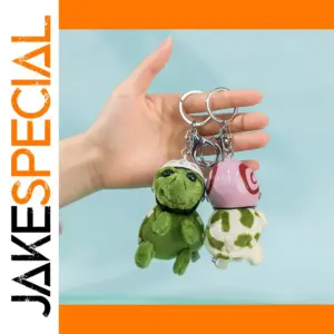 Plush Turtle & Snail Keychain Set