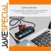 Black USB 2.0 Hub with 4 Ports