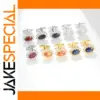 Elegant Unisex Gemstone Cufflink Set in Vibrant Colors