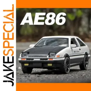 AE86 1:36 Scale Model Car, Black & White