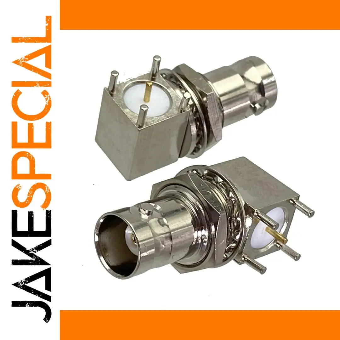 Set of 3 BNC Female Right Angle Connectors for PCB 1 Set of 3 BNC Female Right Angle Connectors for PCB