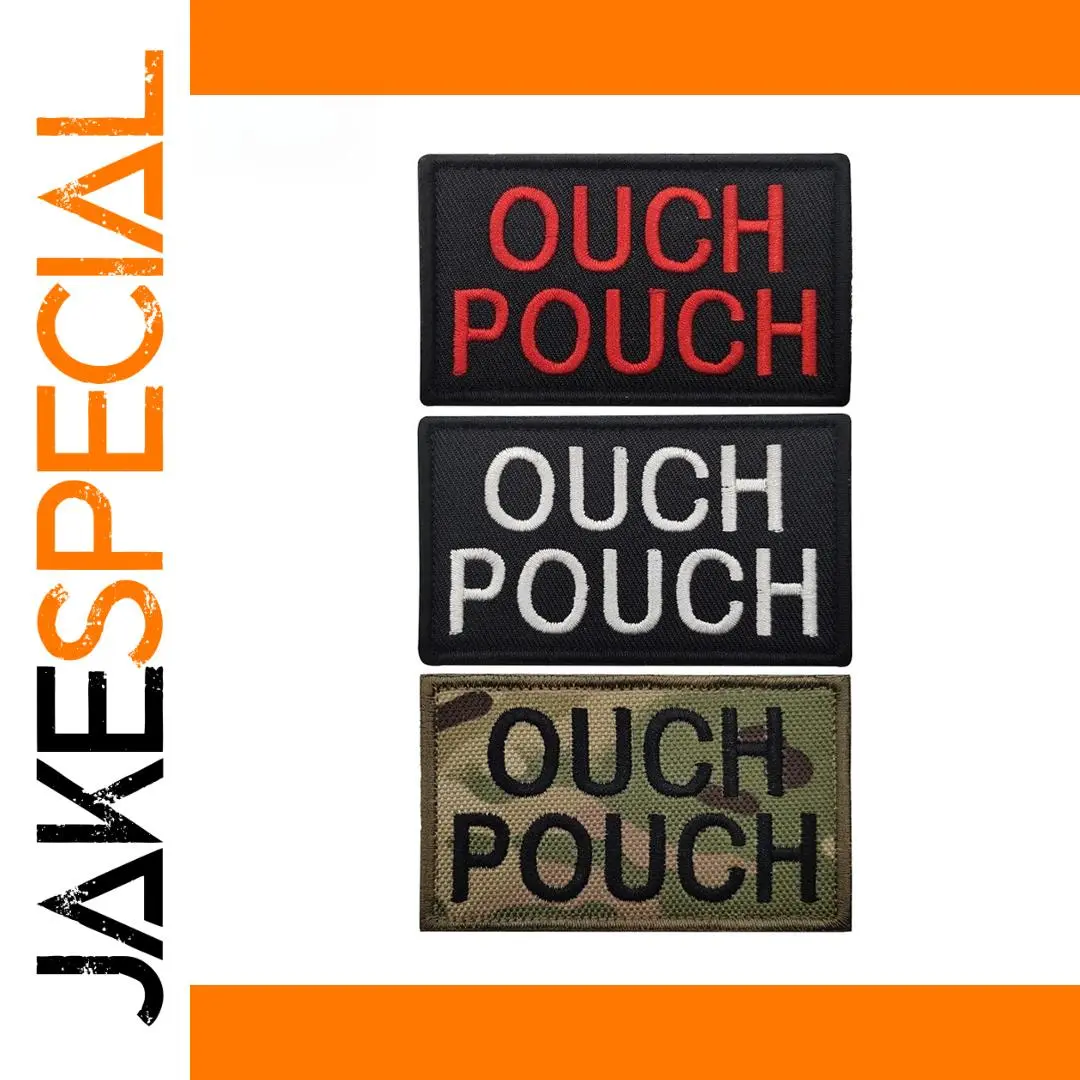 OUCH POUCH Embroidered Patch with Hook & Loop 1 OUCH POUCH Embroidered Patch with Hook & Loop