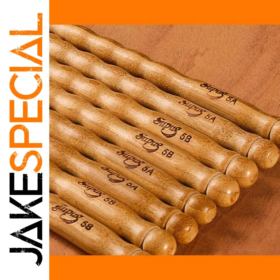 Natural Bamboo Drumsticks 5A/5B, 40cm 1 Natural Bamboo Drumsticks 5A/5B, 40cm