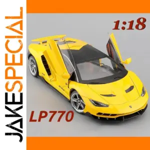 Vibrant Yellow Lamborghini LP770 Die-Cast Model