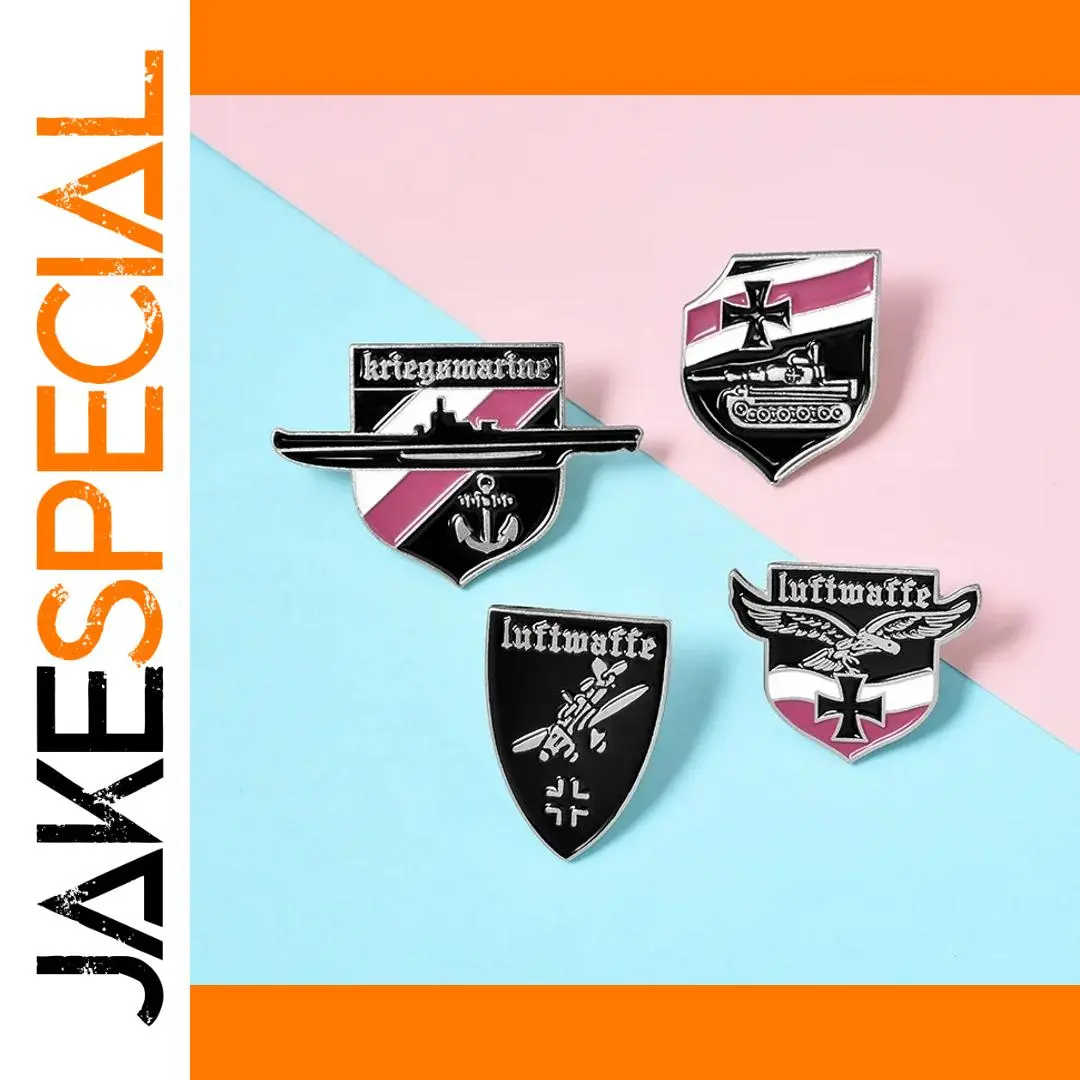 Military Reproduction Pin Set with Enamel Emblems 1 Military Reproduction Pin Set with Enamel Emblems