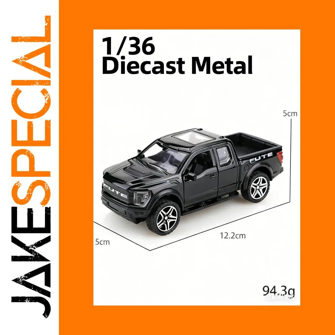 Black Die-Cast Muscle Pickup Truck Model 1 Black Die-Cast Muscle Pickup Truck Model
