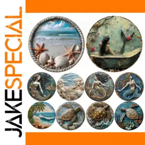 Coastal Starfish & Seashells Wall Art Sign