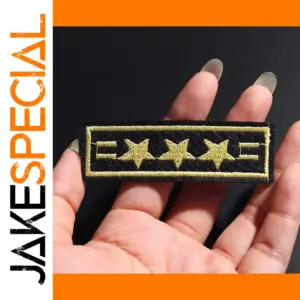 Elegant Shoulder Badge Patch with Golden Stars