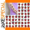 Vibrant Ladybug Temporary Tattoos (Set of 54)