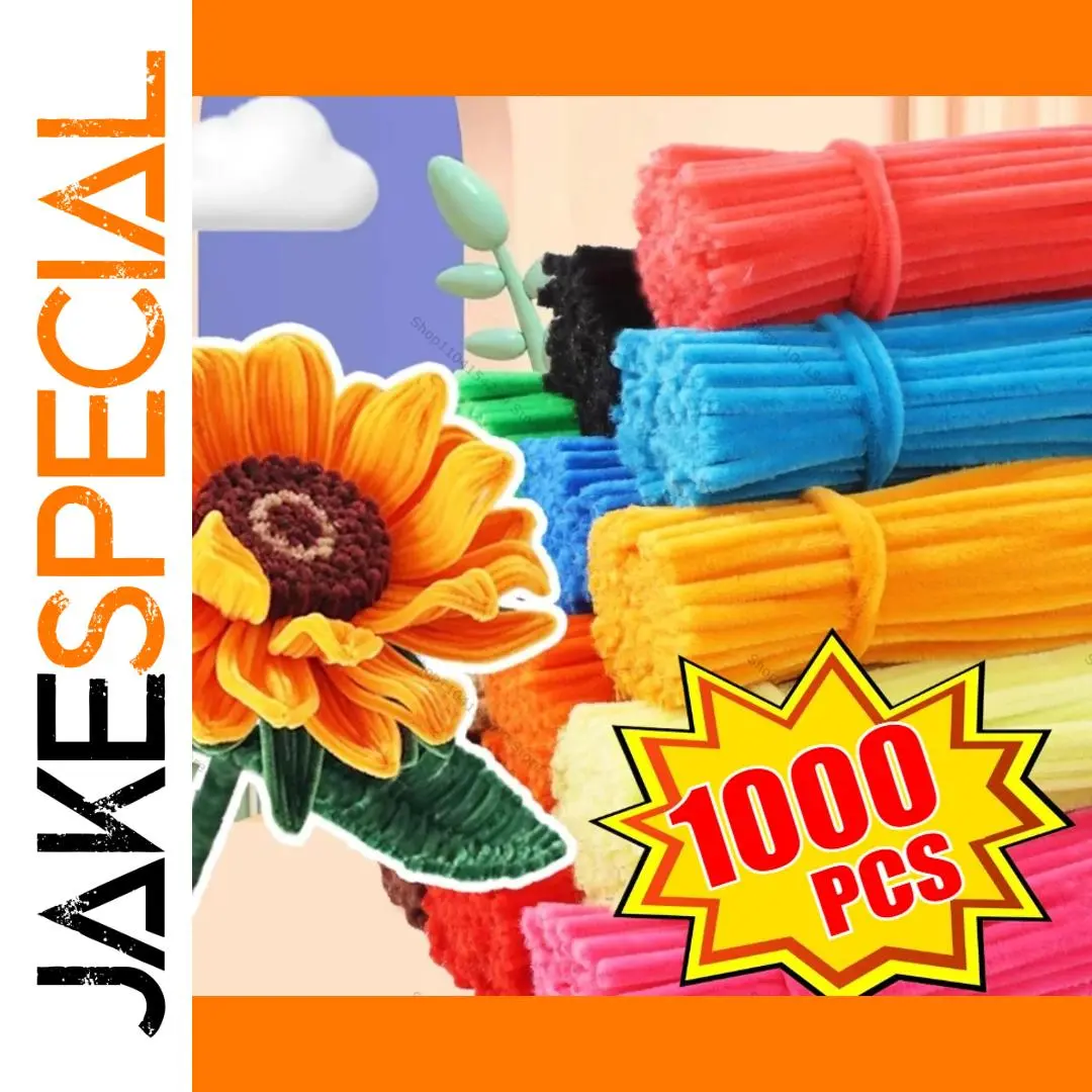 Colorful Plush Chenille Wire Stems 30cm Pack 1 Colorful Plush Chenille Wire Stems 30cm Pack