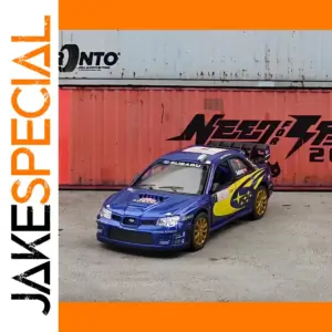 Vibrant Blue Subaru Impreza WRC Model Car