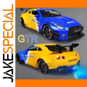 1:24 Alloy GTR Car Model in Black or Yellow