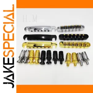 LP Style Guitar Adjustable Bridge Set in Silver, Black, Gold