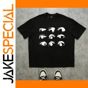Bold Monochrome Eye Graphic T-shirt for Men and Women