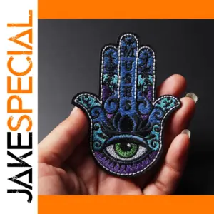 Yoga Palm Embroidered Patch 9x6.9 cm