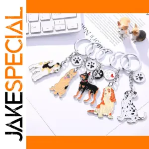 Dog-Themed Zinc Alloy Keychain