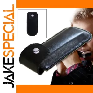 Black Artificial Leather Harmonica Case for 10/24 Hole Models