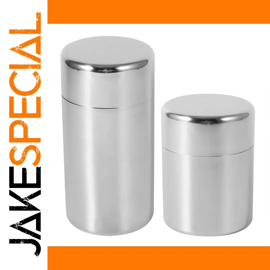 Stainless Steel Tea Canister 550ml & 450ml 1 Stainless Steel Tea Canister 550ml & 450ml