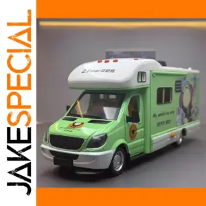 1:32 Scale Colorful RV and Container Truck Set