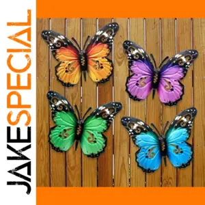 Vibrant Metal Butterfly Wall Decor